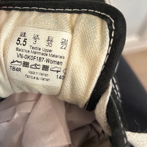 Vans Atwood Black & White Shoes Size 5.5 Low Top Skater Classic - Picture 3 of 7